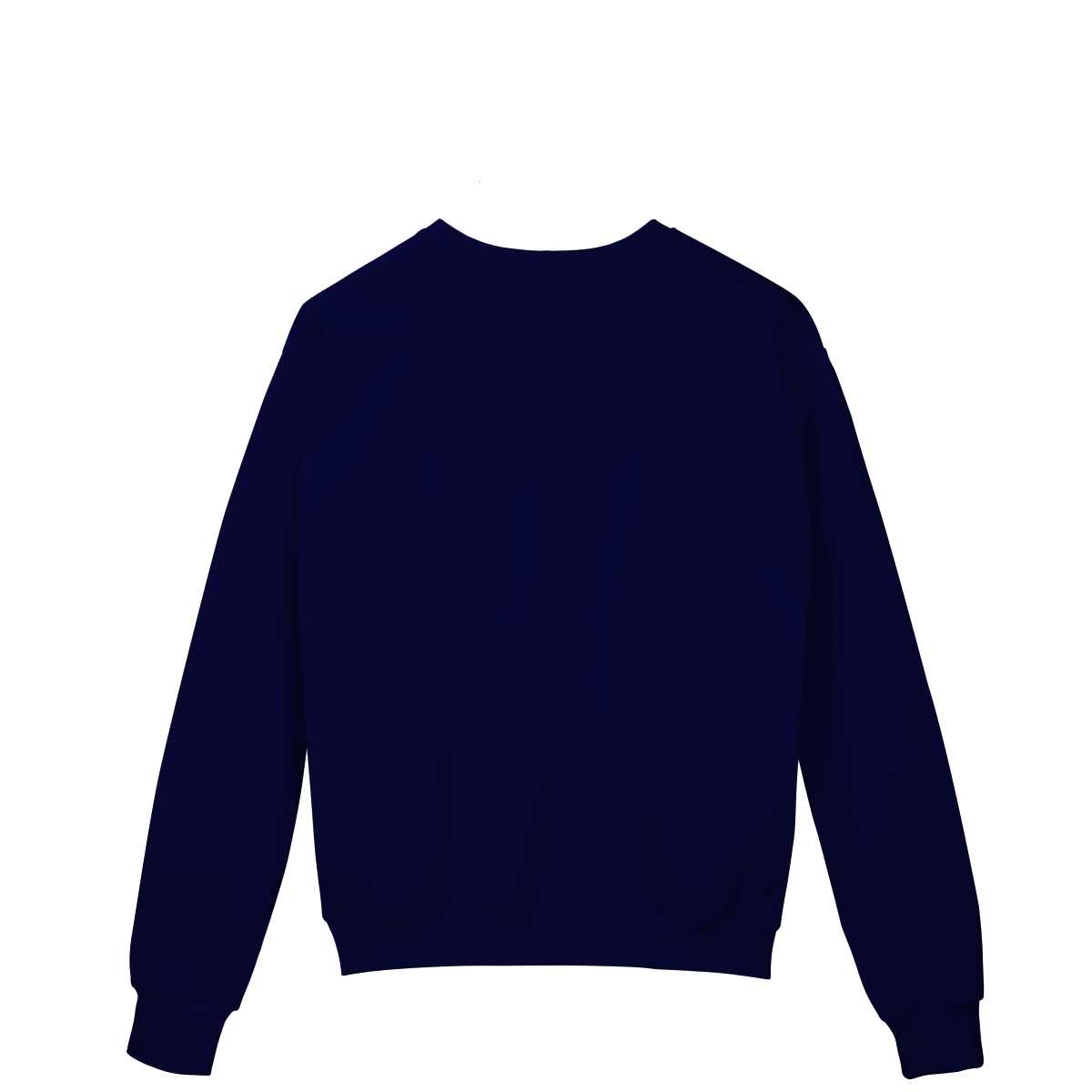 Costas do moletom azul marinho Ink da Hachi Streetwear, sem estampa